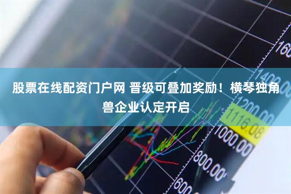 股票在线配资门户网 晋级可叠加奖励！横琴独角兽企业认定开启